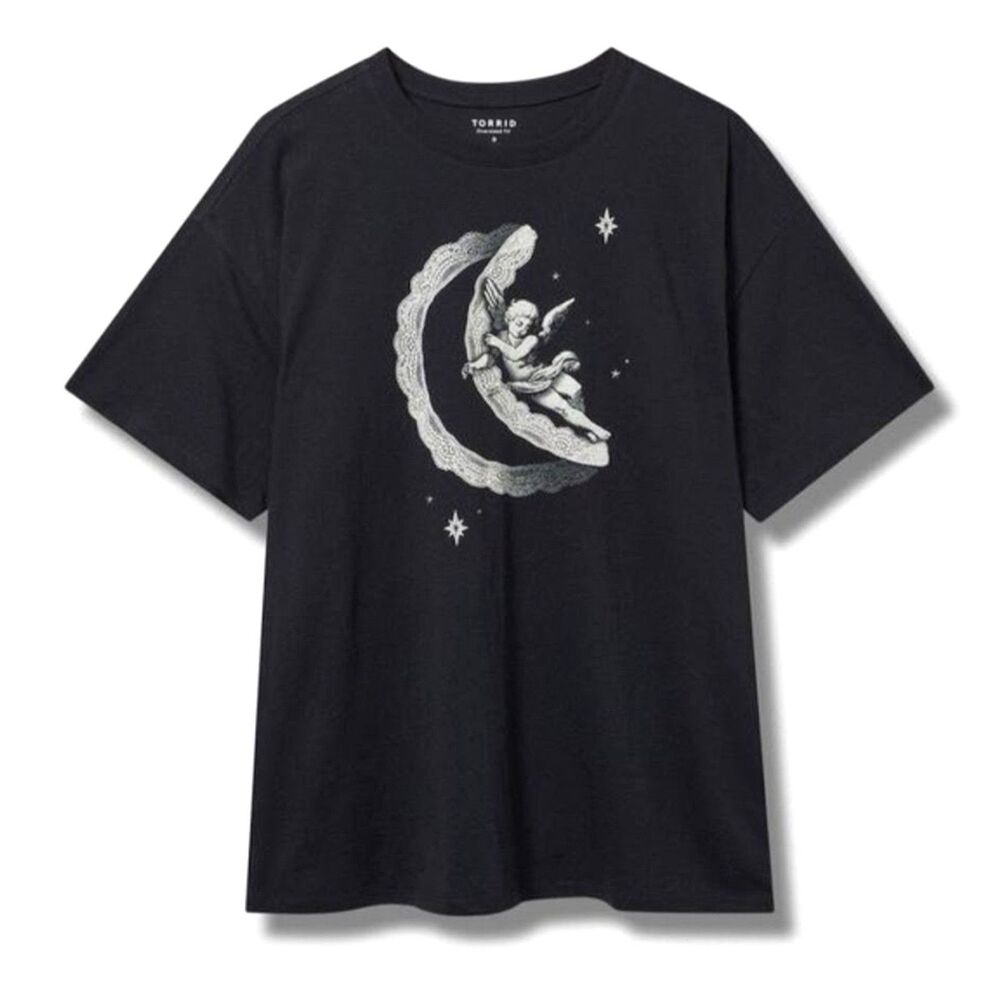 Torrid Lace Cherub Oversized Heritage Jersey Tunic Tee - Size 1